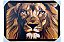 Quadro Decorativo Leão de Judá Dourado Moldurado 50x70cm - Imagem 1