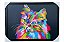 Quadro Decorativo Tema Gato Colorido 50x70cm - Imagem 1
