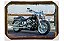Quadro Decorativo Retrô Moto Harley Davidson Preta 50x70cm - Imagem 1
