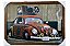 Quadro Decorativo Retrô Carro Fusca Ferrugem 50x70cm Moldura - Imagem 1