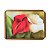 Quadro Decorativo Flores Anturio Vermelho e Branco 50x70Cm Resinado. - Imagem 2