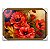Quadro Decorativo Tema Flores Laranjas Moldurado 50x70cm - Imagem 1