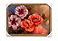 Quadro Decorativo Imagem Flores Lilás e Laranja 50x70cm - Imagem 1