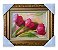 Quadro Decorativo Tema Flor Três Rosas Moldurado 30x40 - Imagem 1