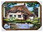Quadro Decorativo Imagem Casa Lago Cisne Paisagem 50x70cm - Imagem 1