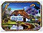 Quadro Decorativo Imagem Casa  Arara Tucano Paisagem 50x70cm - Imagem 1