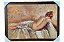 Quadro Decorativo Tema Mulher Deitada Moldurado 50x70cm - Imagem 1