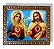 Quadro Decorativo Sagrado Coração De Jesus e Maria 25x30 - Imagem 1