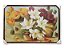 Quadro Decorativo Três Vasos com Flor  65x95 Caixa Alta Com Vidro - Imagem 1