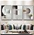 Quadros Decorativos Trio Geométrico 53x73 Caixa Alta Vidro - Imagem 1