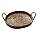 Bandeja Oval com Alça 44 x 38cm em Palha - Imagem 1