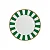 Prato Sobremesa Stripe Verde - 20cm - Imagem 1