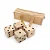 Jogo de Dados em Madeira Natural - 12cm x 20cm x 10cm - 2 Unidades - Imagem 1