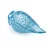 Escultura Concha Decorativo Vidro Azul Turquesa - 9cm x 10cm x 21cm - Imagem 1