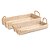 Jogo com 2 Bandejas Retangular Rattan P e M - Imagem 1