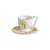 Conjunto Xícara de Café com Pires com Filete Ouro Ypê Amarelo - 100ml - Imagem 2