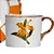 Conjunto Xícara de Chá com Pires Orquidee Laranja - 4 Unidades - Imagem 2