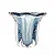 Vaso de Vidro Italy Azul - 14,5cm x 13cm - Imagem 1