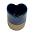 Copo de Café Coração em Cerâmica 100ml – Azul - Imagem 1