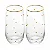 Conjunto 2 Copos Balls Fio de Ouro 300ml Vidro - Wolff - Imagem 1