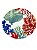 Prato Raso Ornamental Coral Colorido - Imagem 1
