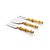 Conjunto de Talheres para Queijo Garbo Bamboo Natural Silver - 3 Peças - Imagem 1