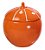 Pote Redondo com Tampa Laranja Tutti-Frutti - 15cm x 13cm - 730ml - Imagem 1