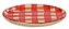 Prato Redondo Liso Xadrez Vermelho Cereja Tutti-Frutti - 19cm - Imagem 2
