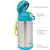 Garrafa Termica Parede Dupla com Canudo Azul 400ml - Imagem 2