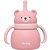 Copo em Silicone com Canudo Ursinho Rosa - 200ml - Imagem 1