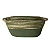 Cesto de Fibra Natural e Algodão com Alça Verde Esmeralda - 50cm x 33cm x 24cm - Imagem 1
