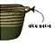 Cesto de Fibra Natural e Algodão com Alça Verde Esmeralda - 43cm x 25cm x 18cm - Imagem 3