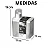 Dispenser Lumini Retangular Branco 1.300ml - 15cm x 10cm x 19cm - Imagem 4