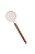 Escumadeira de Silicone com Cabo de Madeira Creme - 34cm - Imagem 1