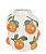 Vaso Decorativo em Cerâmica Branca com Laranjas em Alto Relevo - 19cmX17cm - Imagem 1