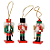 Conjunto com 3 Unidades Boneco Quebra Nozes Enfeite Decorativo para Árvore Natal - 8cm - Imagem 1