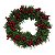 Guirlanda Decorada Vermelha e Verde Berries Natal - 60cm - Imagem 1