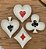 Conjunto de Petisqueiras com 4 Peças Baralho - 18,5cm x 19,5cm x 3cm - Imagem 2