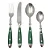 Conjunto de Talheres 16 Peças Aço Inox com Cabo Verde Linha Sintonia - Imagem 1