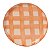 Prato Redondo Liso Xadrez P Laranja - 19cm - Imagem 1