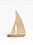 Escultura Barco em Madeira e Metal P - 28cm x 20cm - Imagem 1