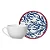 Conjunto com 6 Xícaras de Chá com Pires Coral Gables Azul - 250ml - Imagem 1