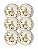 Conjunto com 6 Pratos Sobremesa Doce Encanto Páscoa - 21cm - Imagem 2