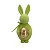 Coelho em Resina Flock Verde Egg Páscoa - Imagem 1