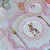 Conjunto com 6 Pratos de Sobremesa Laços de Páscoa Rosa - 21cm - Imagem 2