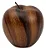 Maça Decorativa em Cerâmica Estilo Madeira Marrom - 12,5cm x 11cm - Imagem 1