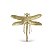 Libélula Decorativa para Parede em Resina Dourada - Imagem 1