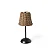 Luminaria de Mesa Tatil Artico Rattan Trance Preto - Imagem 1