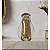 Nossa Senhora Decorativa em Vidro Transparente e Dourado 10cm x 6cm x 15,5cm - Imagem 3