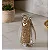 Nossa Senhora Decorativa em Vidro Transparente e Dourado 10cm x 6cm x 15,5cm - Imagem 4